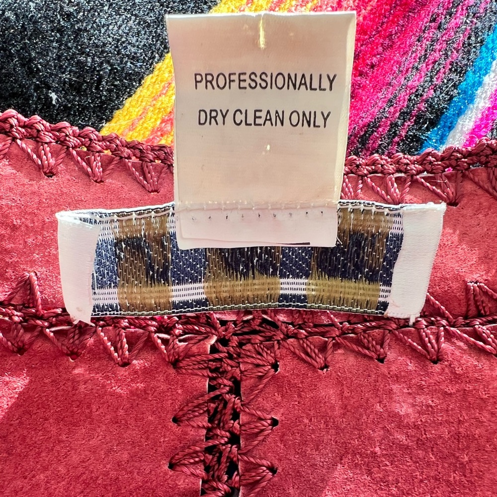 Vintage Patchwork Style Suede Jacket W/ Embroider… - image 6